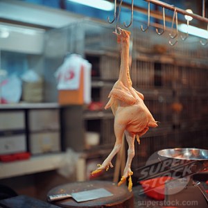 Chicken Hanging on a Hook
