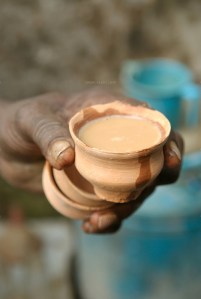 A cley cup, Kulhar, is used for Chai in Kolkata, India