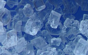 Sugar Crystals In a Blue Light