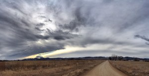 cloud over dry field