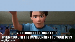 toy story - boy with toys