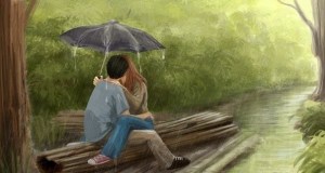 Lover kissing painting