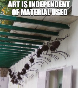 Art of waste -ant art - Bangalore metro